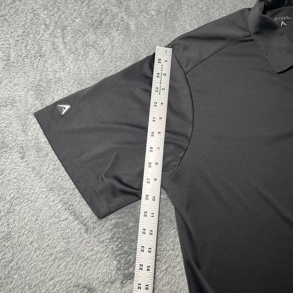 Antigua Men's Golf Shirt SZ XL Black New York Mets Embroidered Logo Polyester - Picture 7 of 16